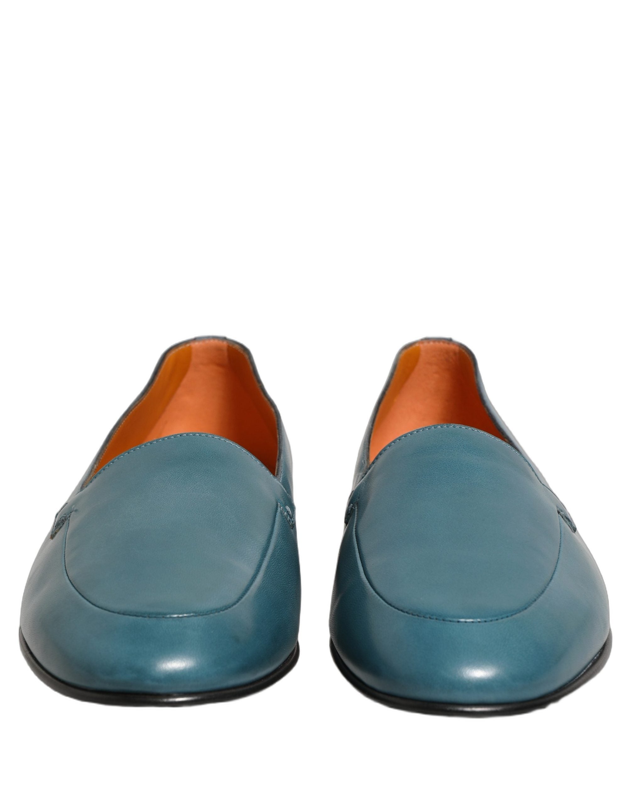 Dolce & Gabbana Blaue Leder Loafer mit Logo für Herren