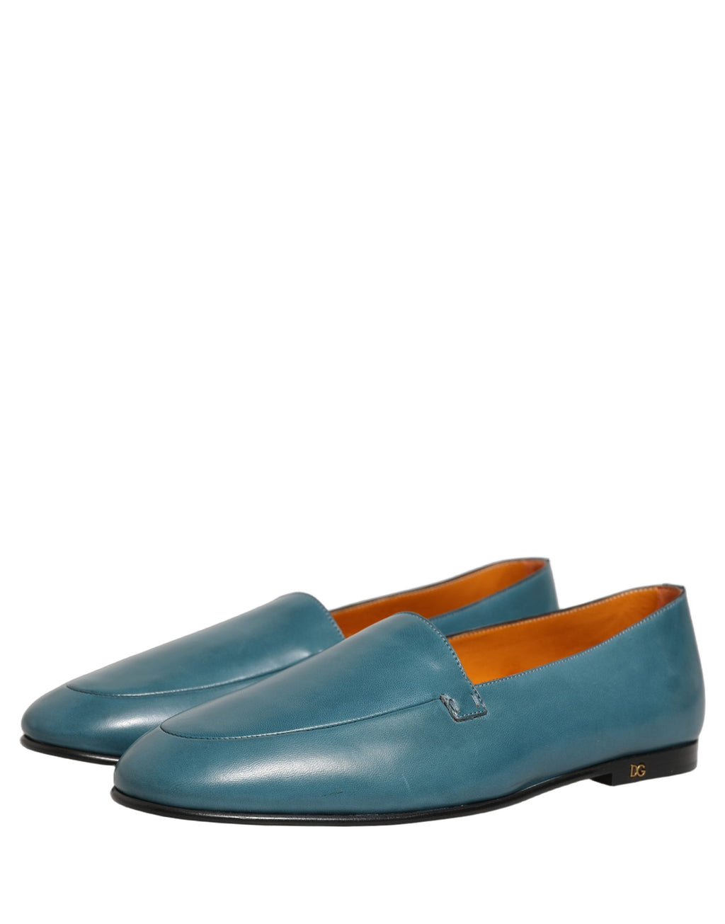 Dolce & Gabbana Blaue Leder Loafer mit Logo für Herren