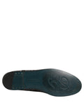 Dolce & Gabbana Silberne Jacquard-Loafer aus Leder zum Hineinschlüpfen