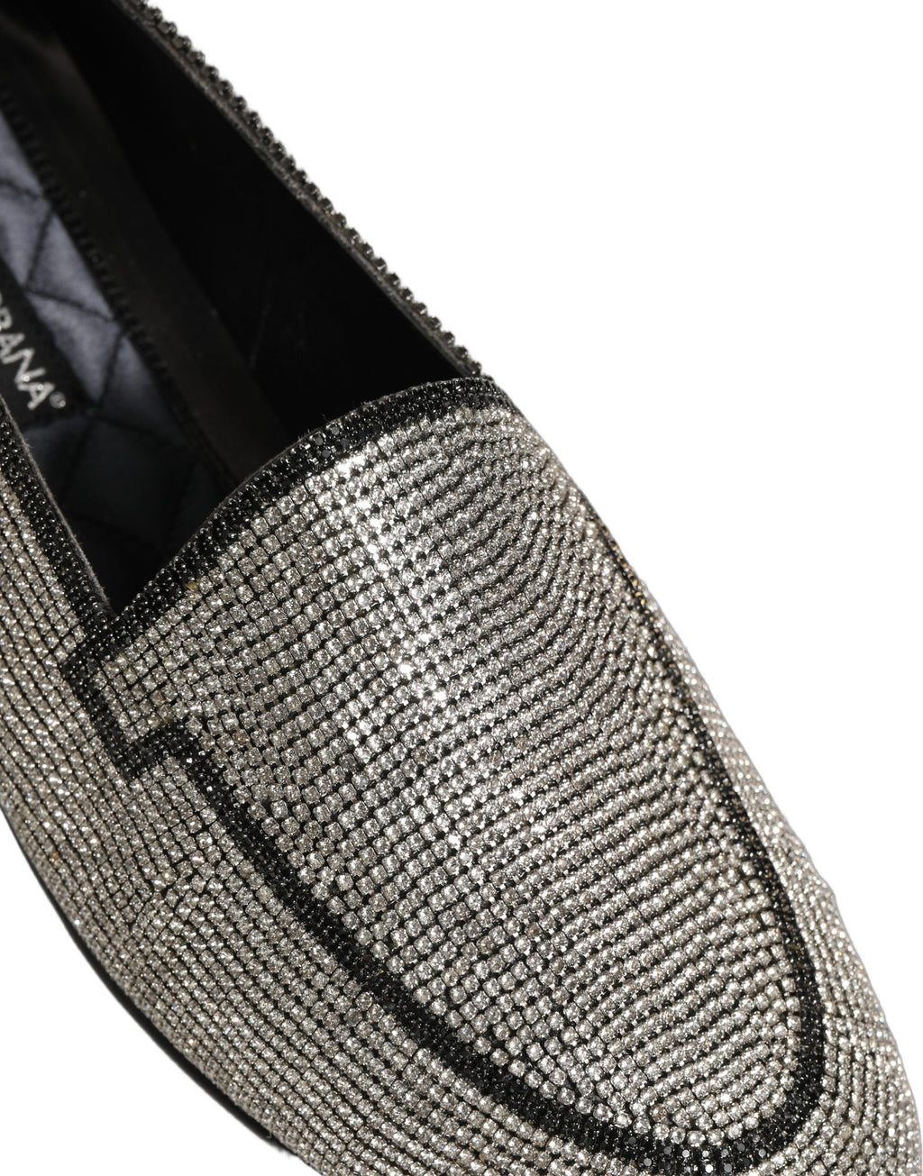 Dolce & Gabbana Herren-Loafer mit silbernen Kristall-Verzierungen