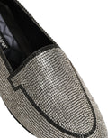 Dolce & Gabbana Herren-Loafer mit silbernen Kristall-Verzierungen