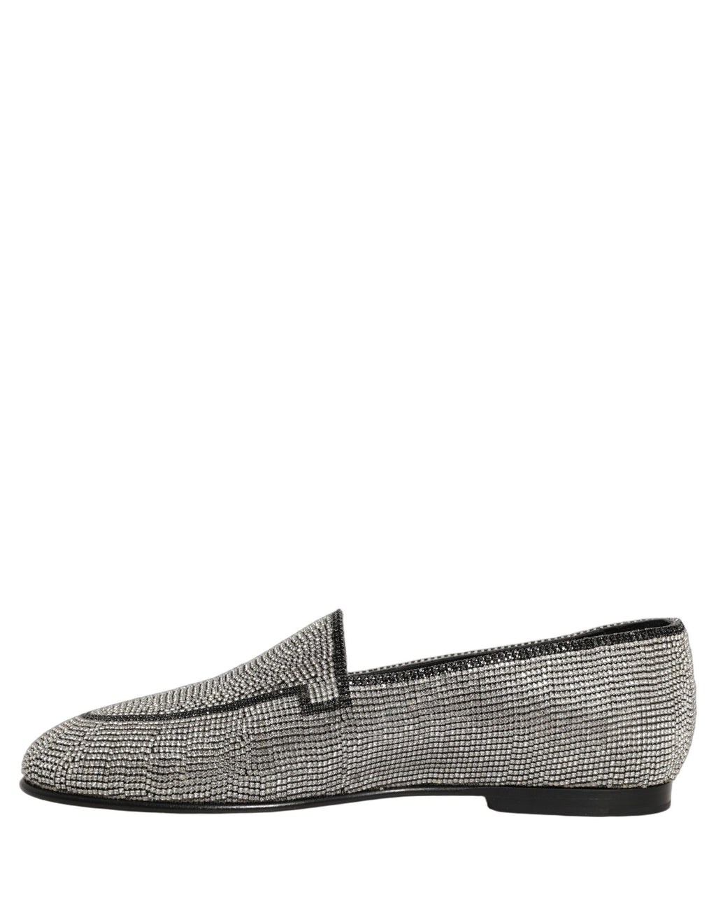 Dolce & Gabbana Herren-Loafer mit silbernen Kristall-Verzierungen