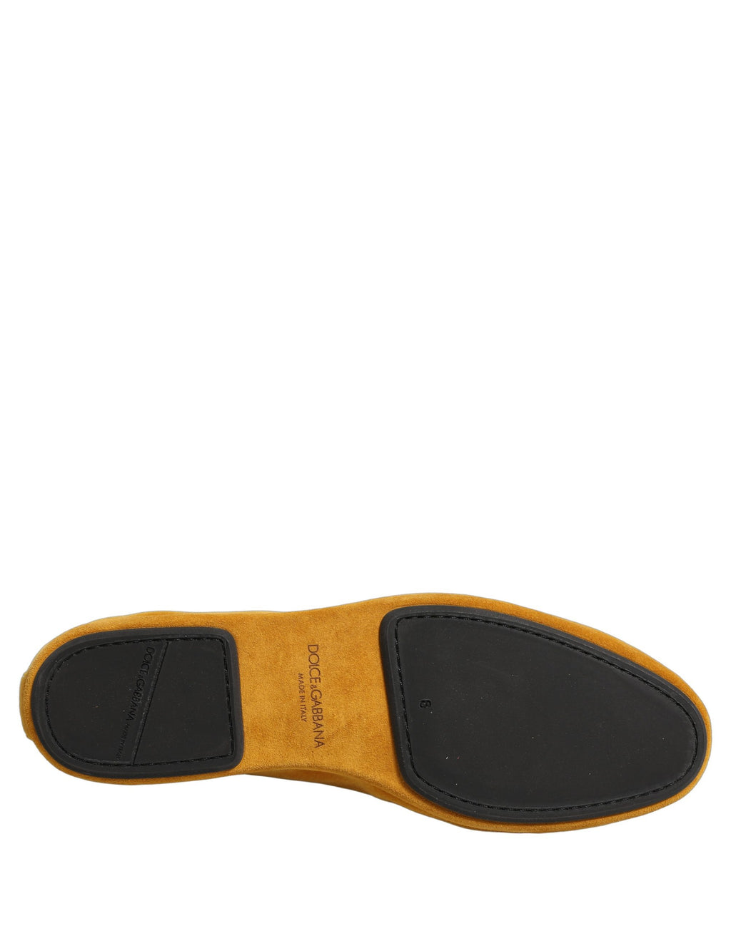 Dolce & Gabbana Gelbe Samt-Loafer mit DG-Herz-Applikation