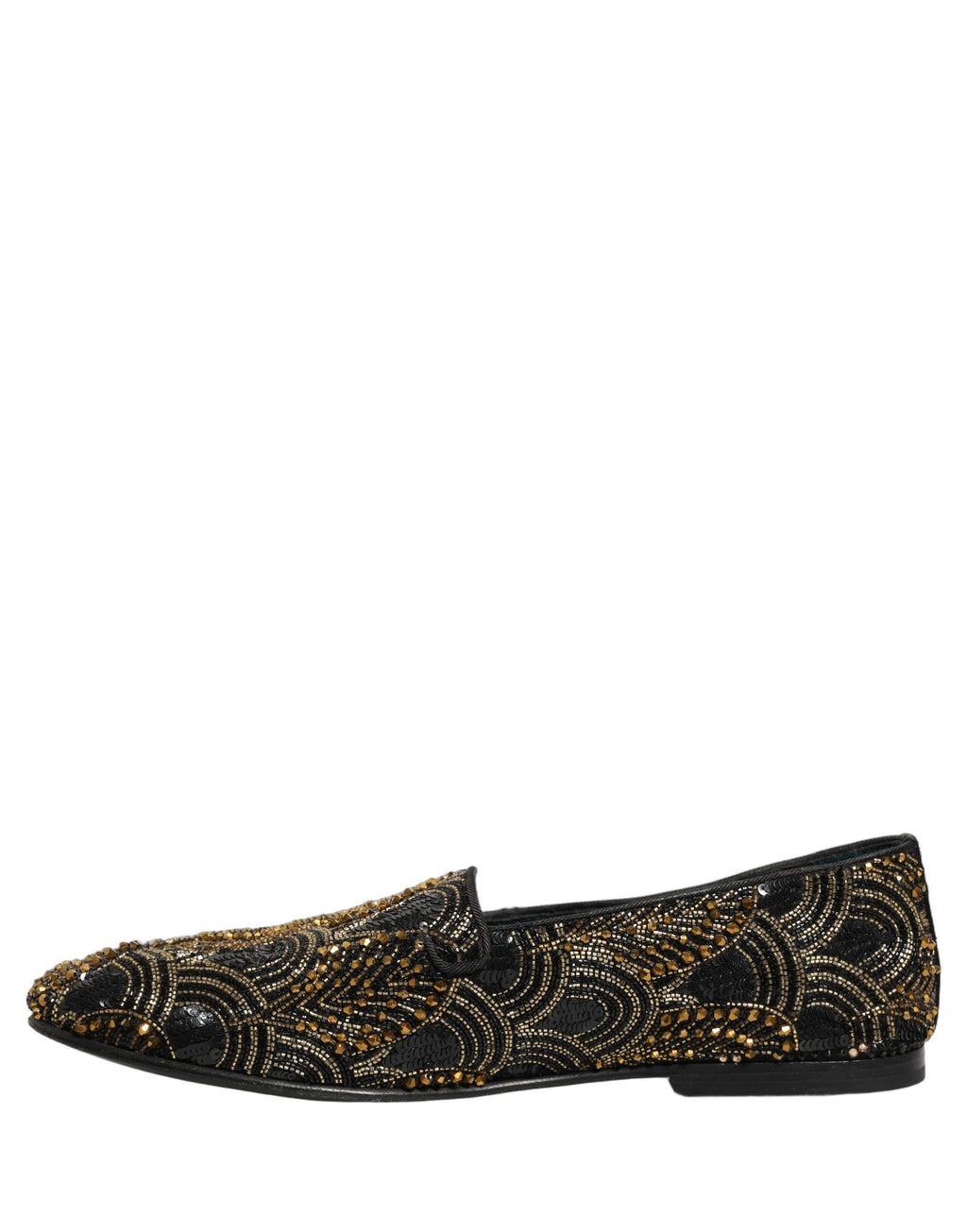Dolce & Gabbana Schwarze Loafer mit Goldverzierungen