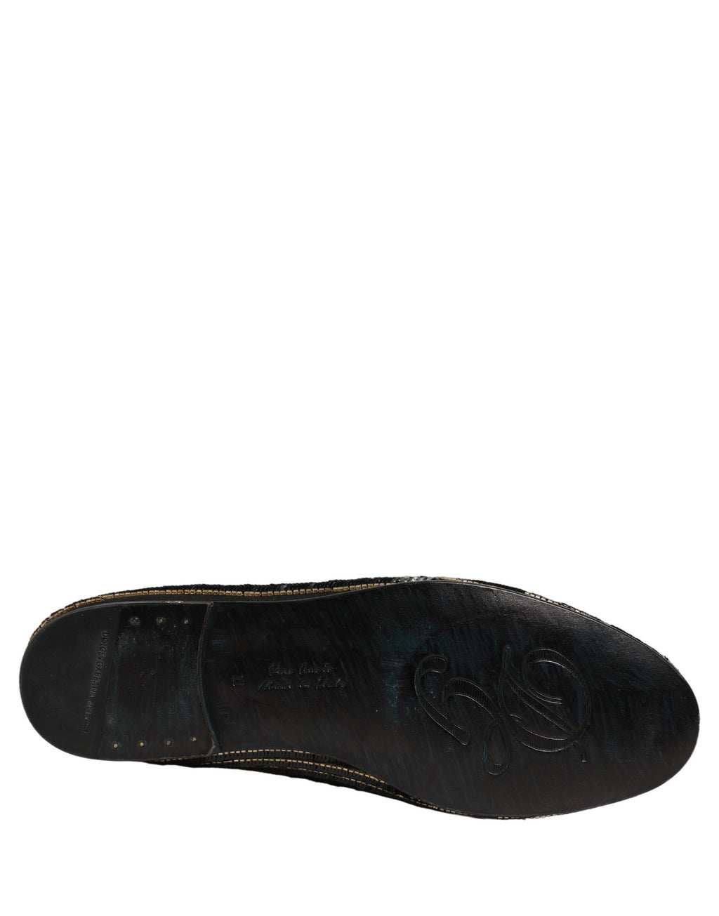 Dolce & Gabbana Schwarze Loafer für Herren mit goldenen Pailletten