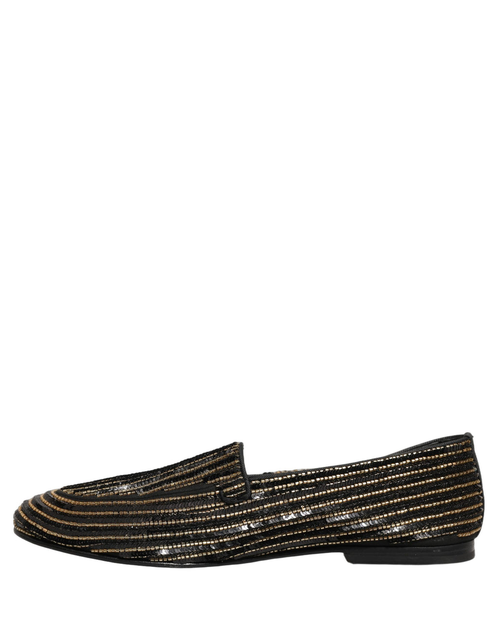 Dolce & Gabbana Schwarze Loafer für Herren mit goldenen Pailletten