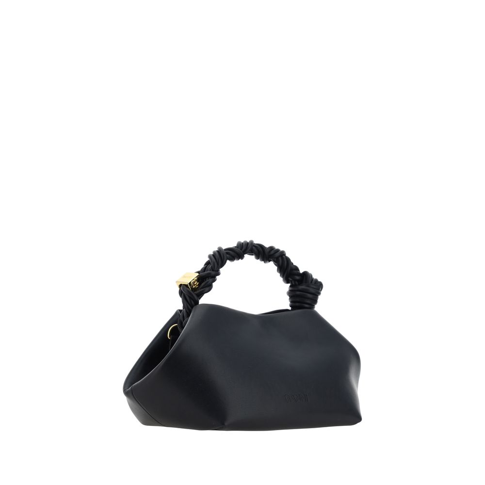 Ganni Schwarze Kalbsleder Bos Taurus Handtasche