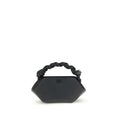 Ganni Schwarze Handtasche aus recyceltem Polyester