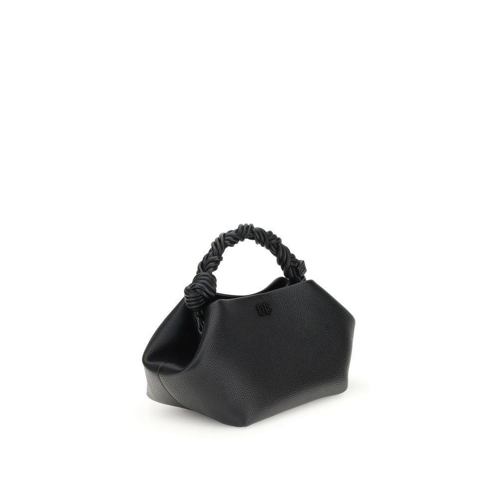 Ganni Schwarze Handtasche aus recyceltem Polyester