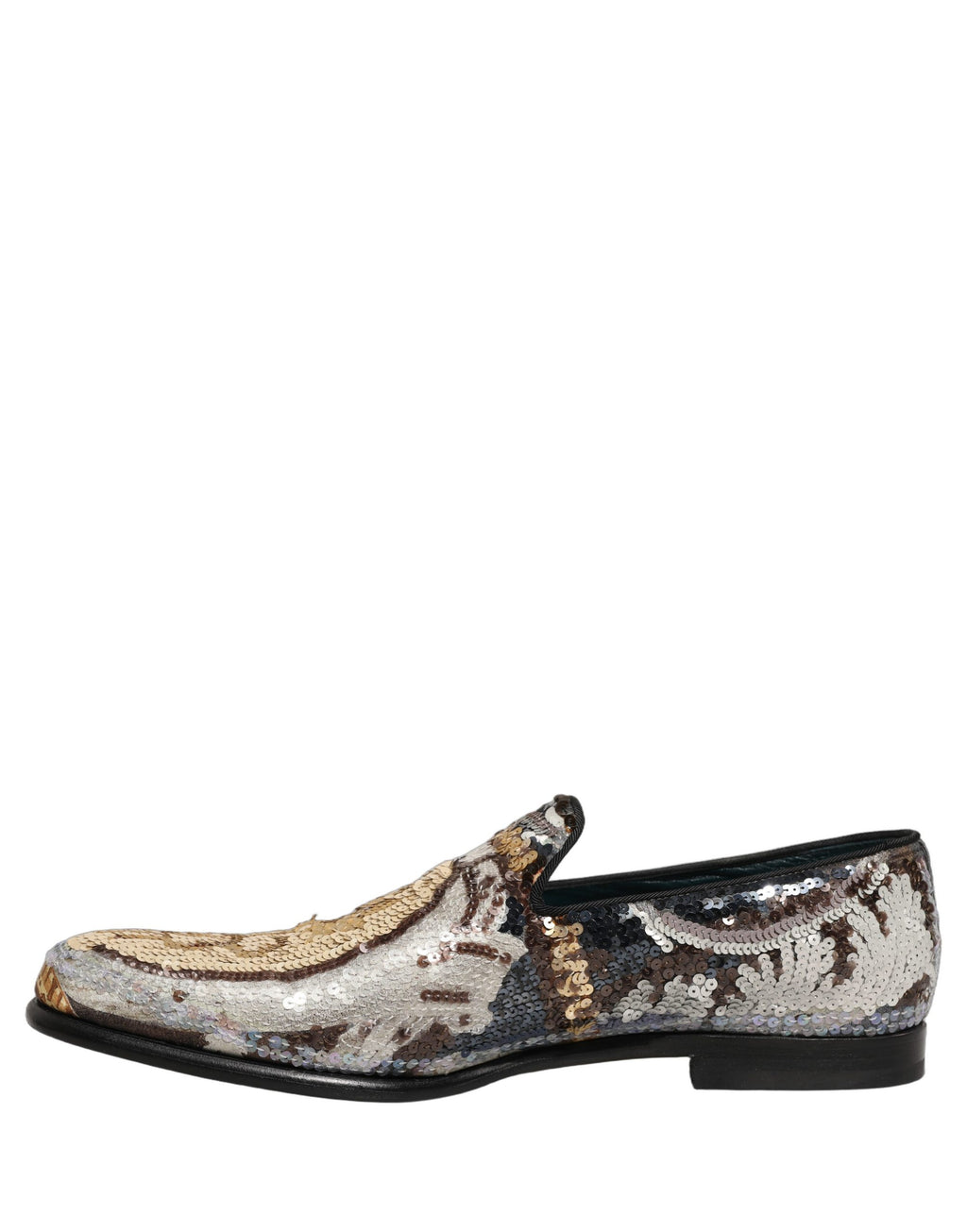Dolce & Gabbana Multicolor bestickte Loafer mit Pailletten