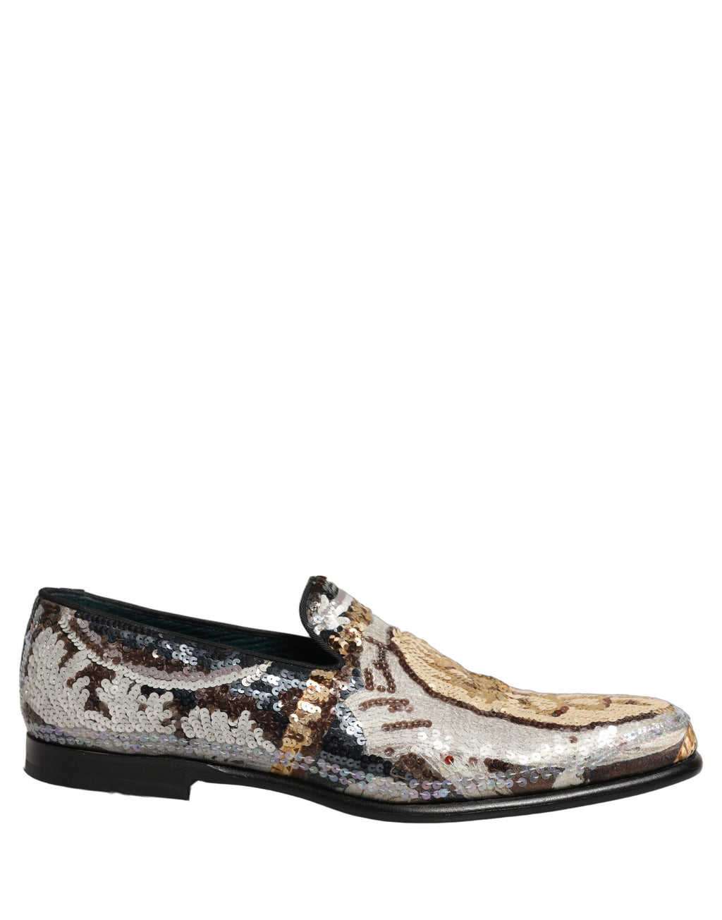 Dolce & Gabbana Multicolor bestickte Loafer mit Pailletten