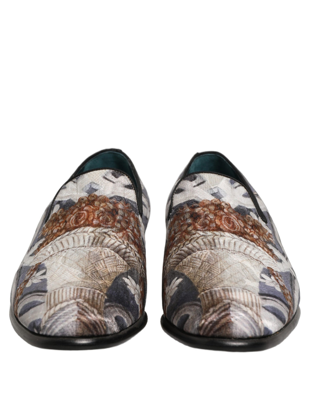Dolce & Gabbana Multicolor Floral Tapestry Embroidery Loafer Shoes
