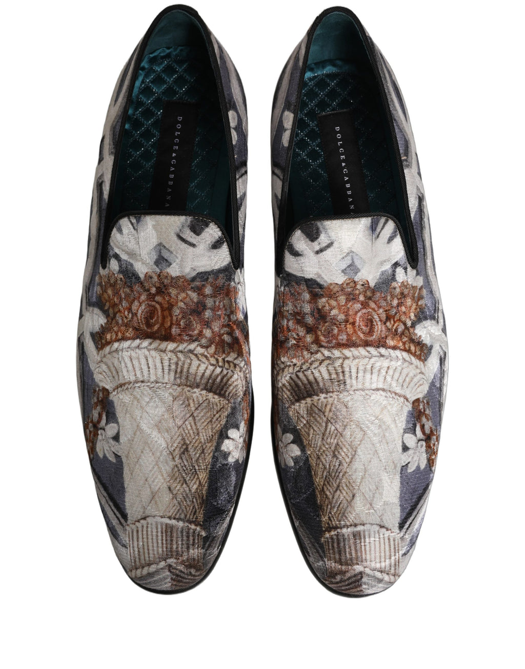 Dolce & Gabbana Multicolor Floral Tapestry Embroidery Loafer Shoes