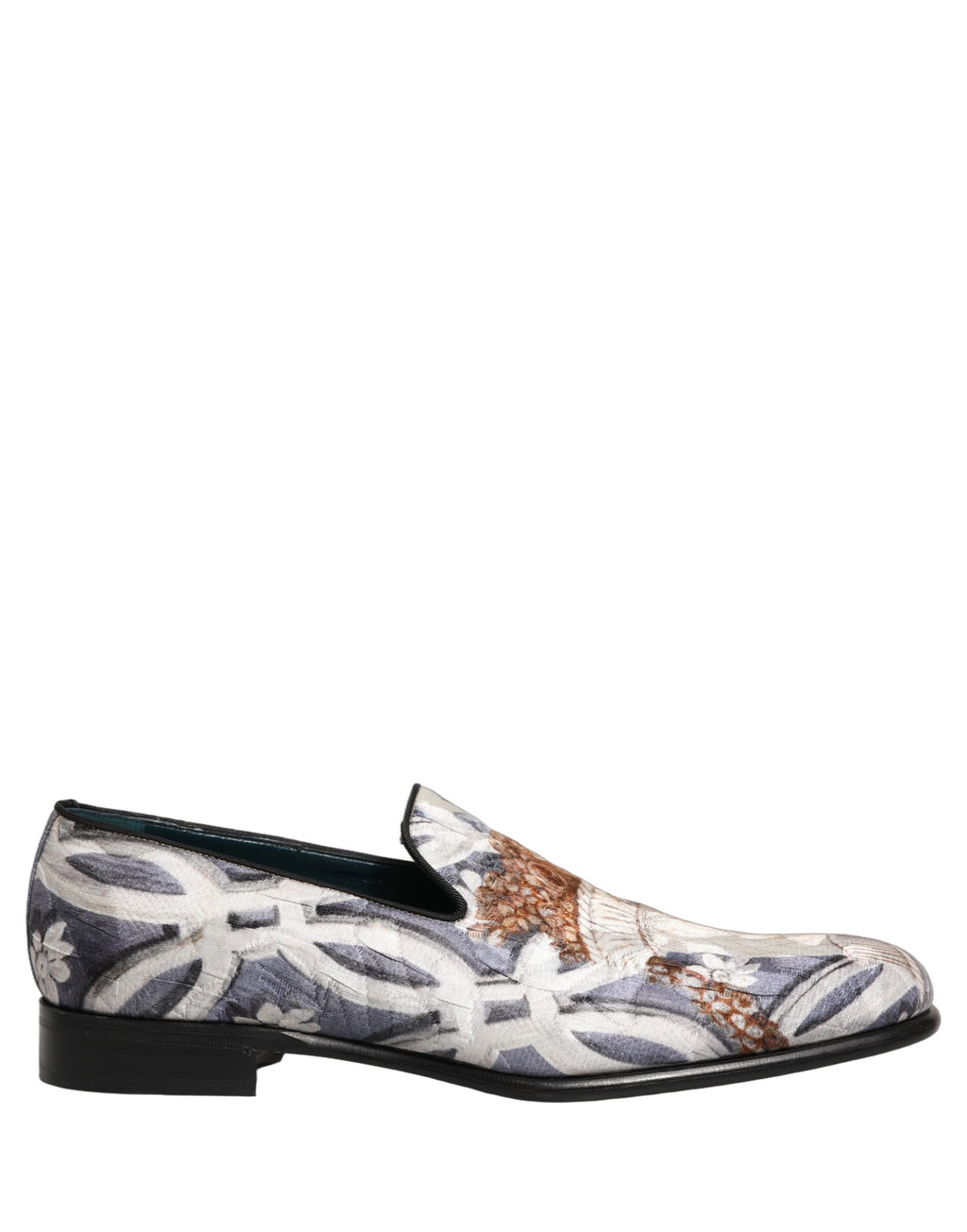 Dolce & Gabbana Multicolor Floral Tapestry Embroidery Loafer Shoes