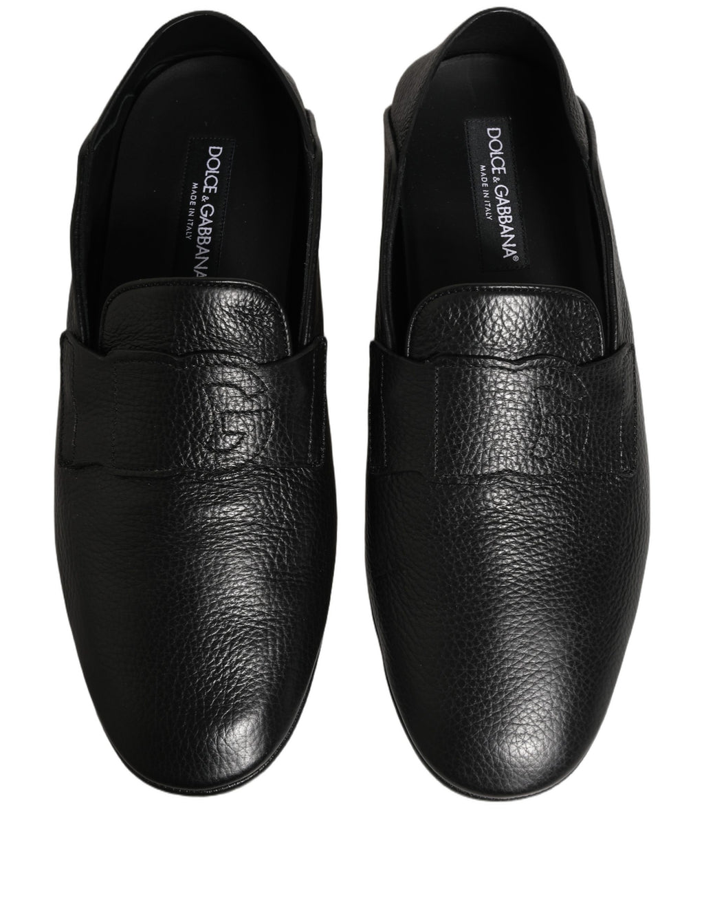Dolce & Gabbana Schwarze Mokassins aus Hirschleder