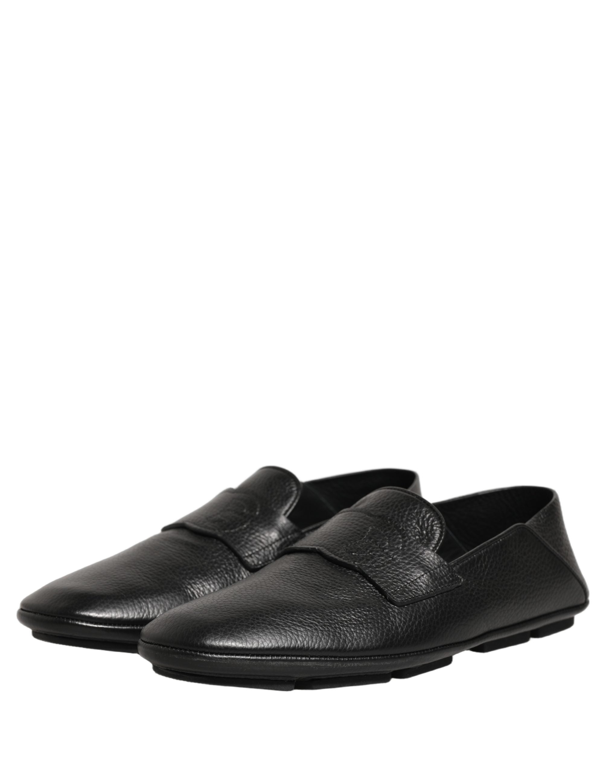 Dolce & Gabbana Schwarze Mokassins aus Hirschleder