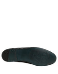 Dolce & Gabbana Schwarze Loafer aus Samt mit Rautensteppung