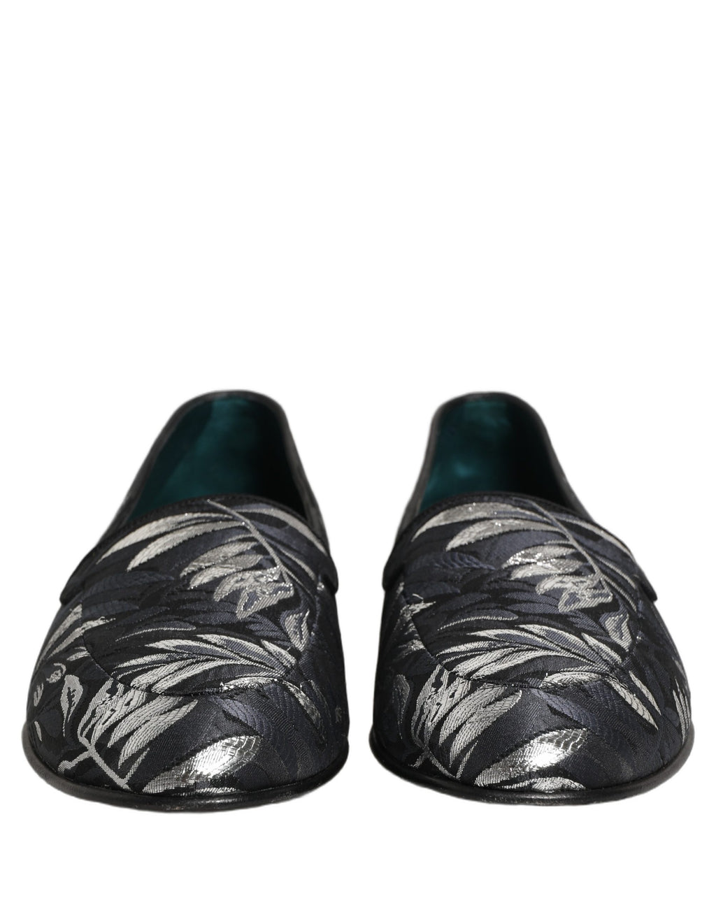 Dolce & Gabbana Schwarze Loafer mit Blattstickerei für Herren