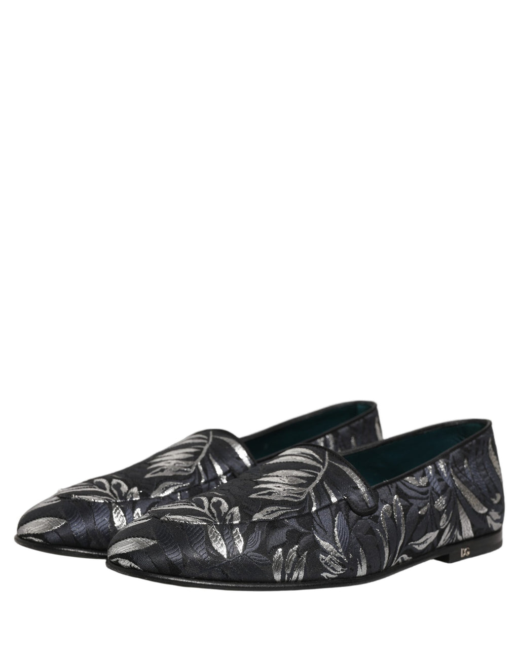 Dolce & Gabbana Schwarze Loafer mit Blattstickerei für Herren