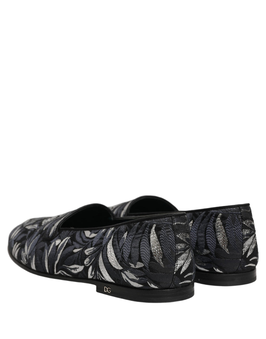 Dolce & Gabbana Schwarze Loafer mit Blattstickerei für Herren
