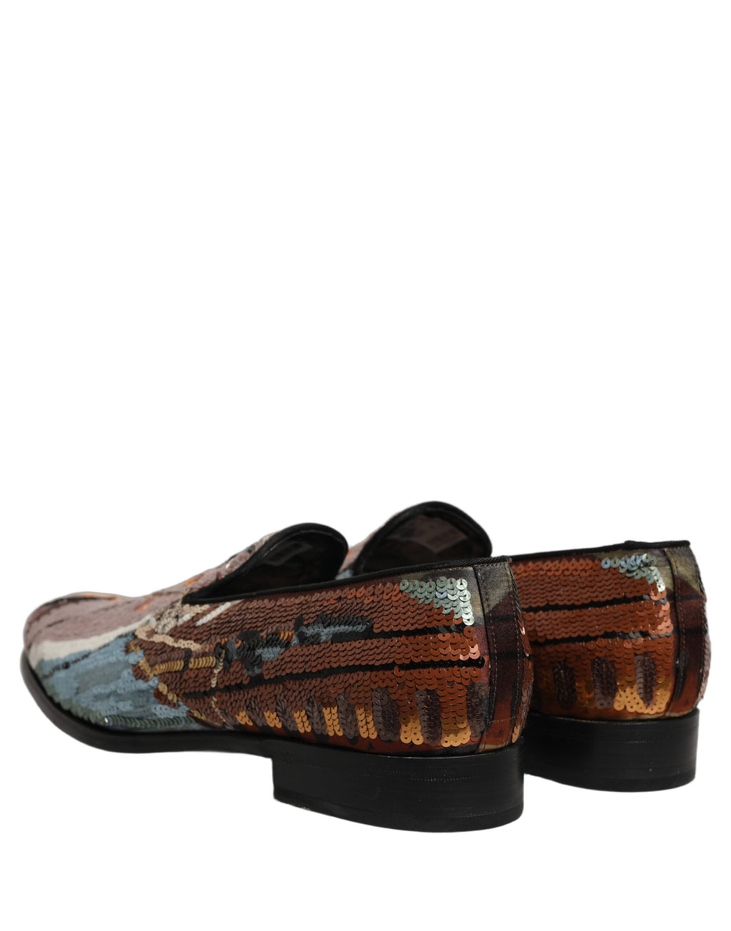 Dolce & Gabbana Multicolor bestickte Loafer mit Pailletten
