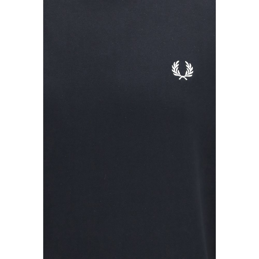 Fred Perry Schwarzer Baumwoll-Sweatshirt
