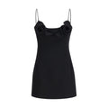 Magda Butrym Schwarzes Oves Aries Wollkleid