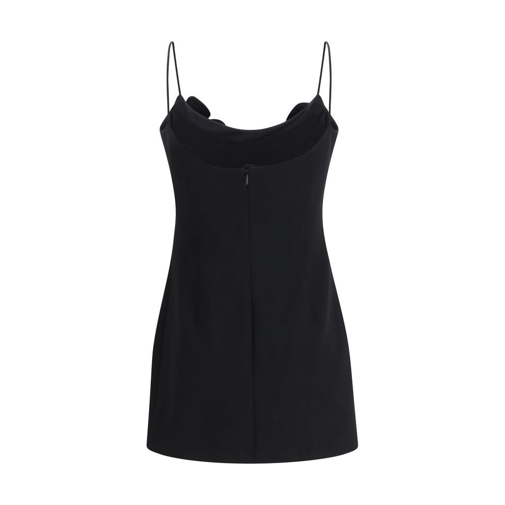 Magda Butrym Schwarzes Oves Aries Wollkleid