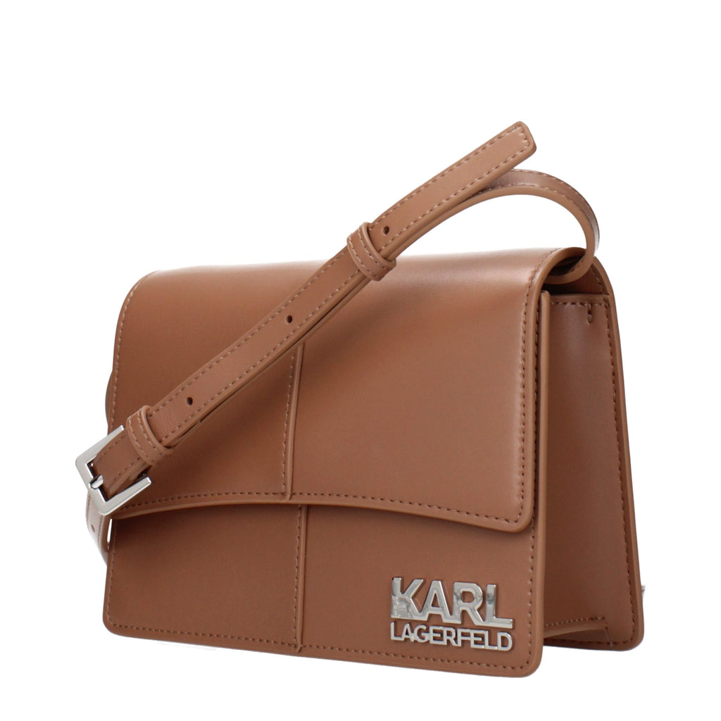 Karl Lagerfeld Braune Crossbody Bag aus Polyethylen