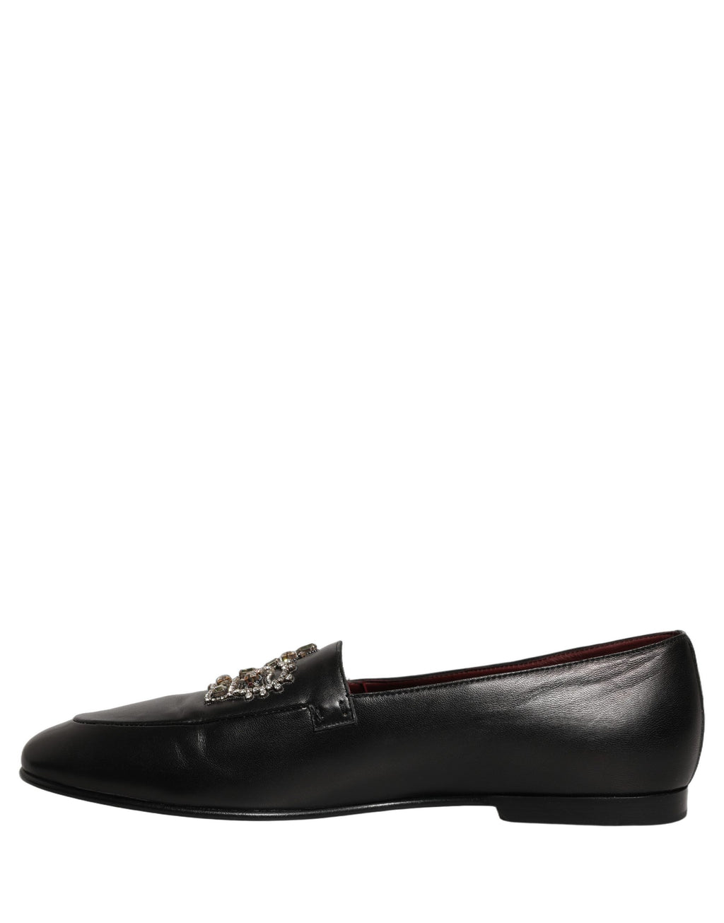 Dolce & Gabbana Schwarze Loafer aus Leder mit Kronenverzierung