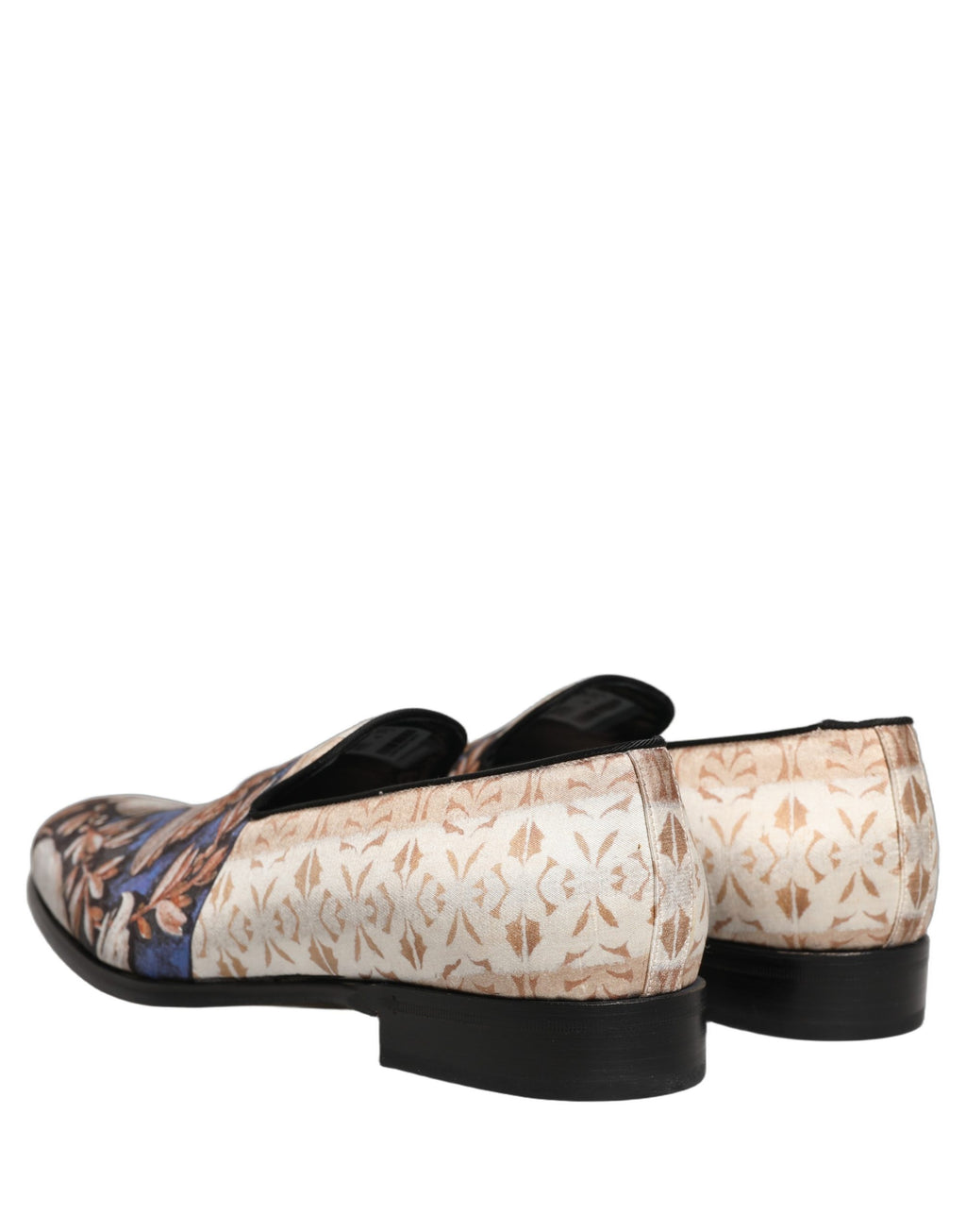 Dolce & Gabbana Multicolor Fruit Print Velvet Loafers Shoes
