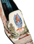 Dolce & Gabbana Multicolor Sequin Embroidered Loafers Shoes