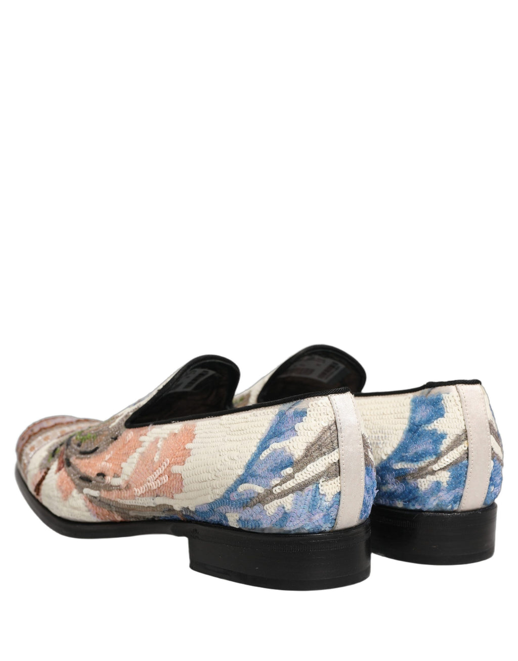 Dolce & Gabbana Multicolor Sequin Embroidered Loafers Shoes