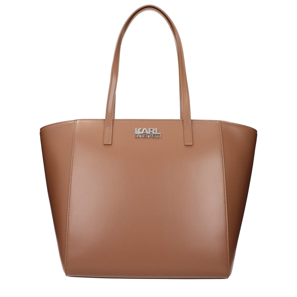 Karl Lagerfeld Schultertasche aus braunem Polyethylen