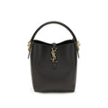 Saint Laurent Schwarze Kalbsleder Bos Taurus Bucket Bag