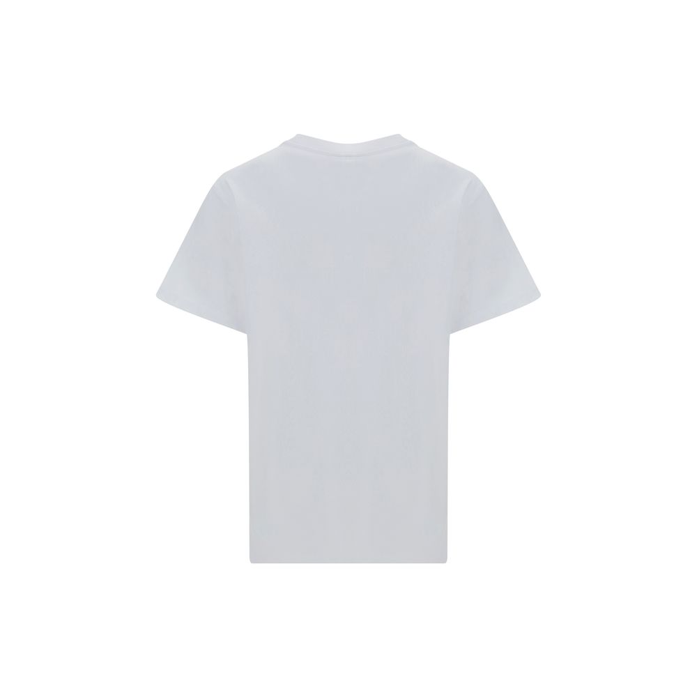 Ganni Weißes Baumwoll-T-Shirt