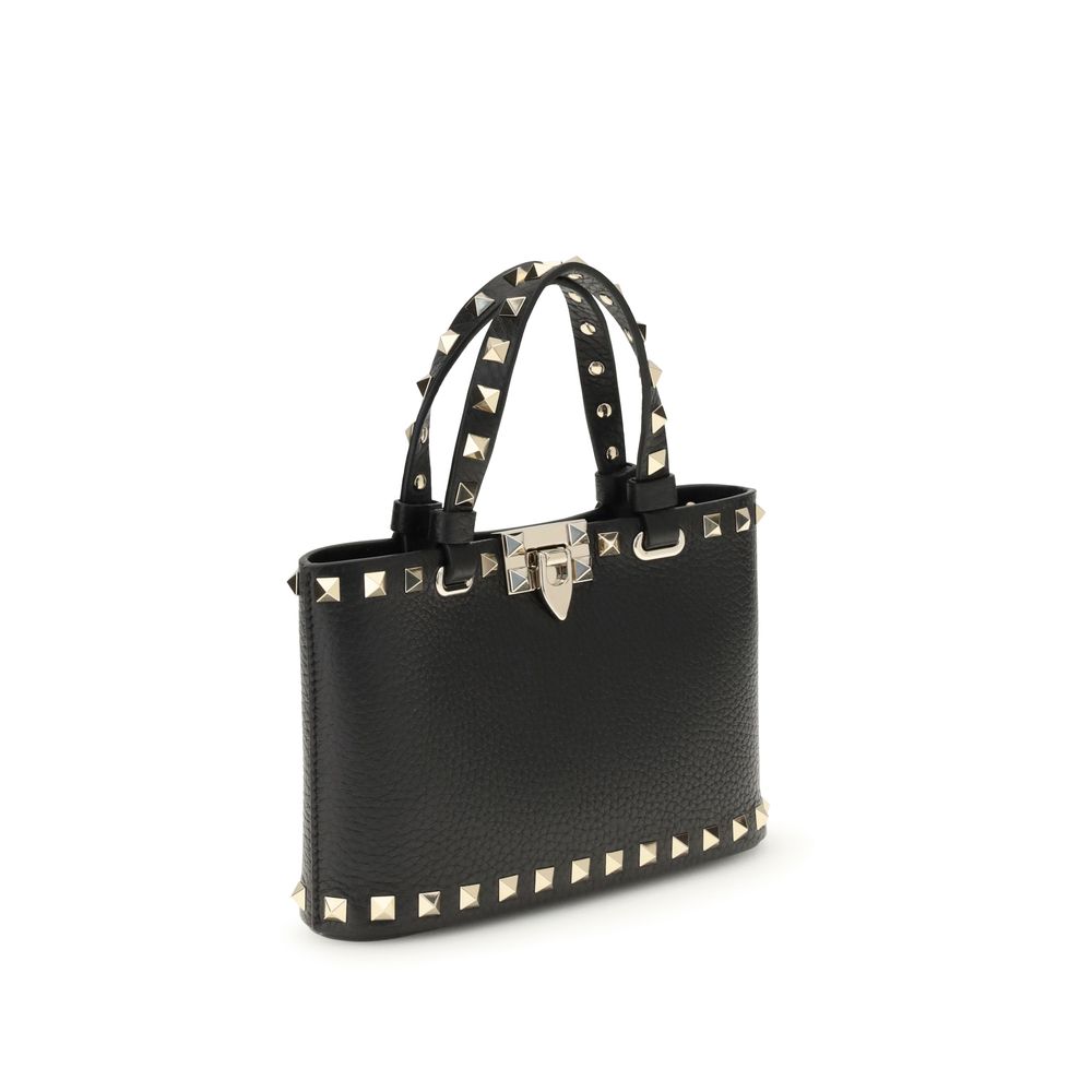 Valentino Garavani Schwarze Bos Taurus Kalbsleder Schultertasche