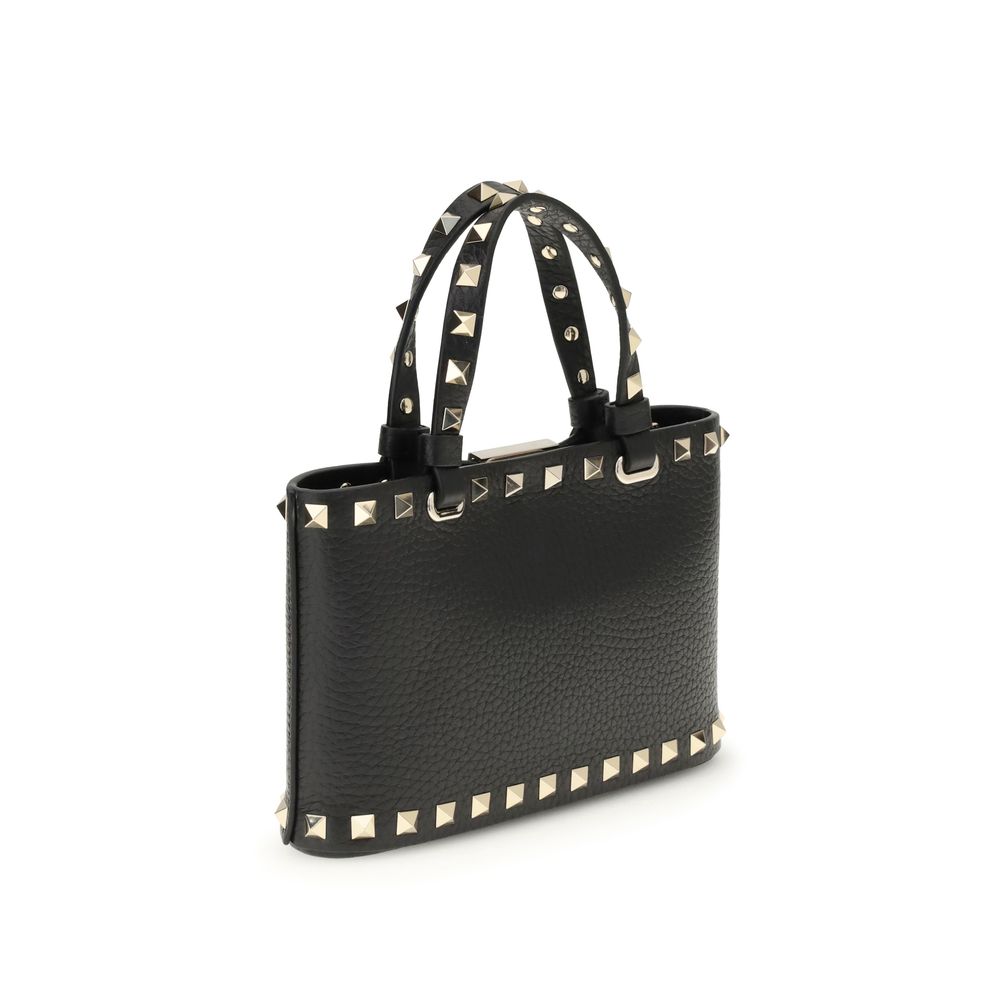 Valentino Garavani Schwarze Bos Taurus Kalbsleder Schultertasche