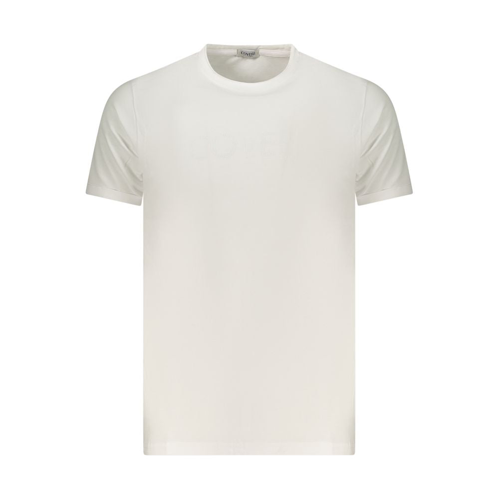 Coveri Moving Weißes Herren-T-Shirt aus Baumwolle