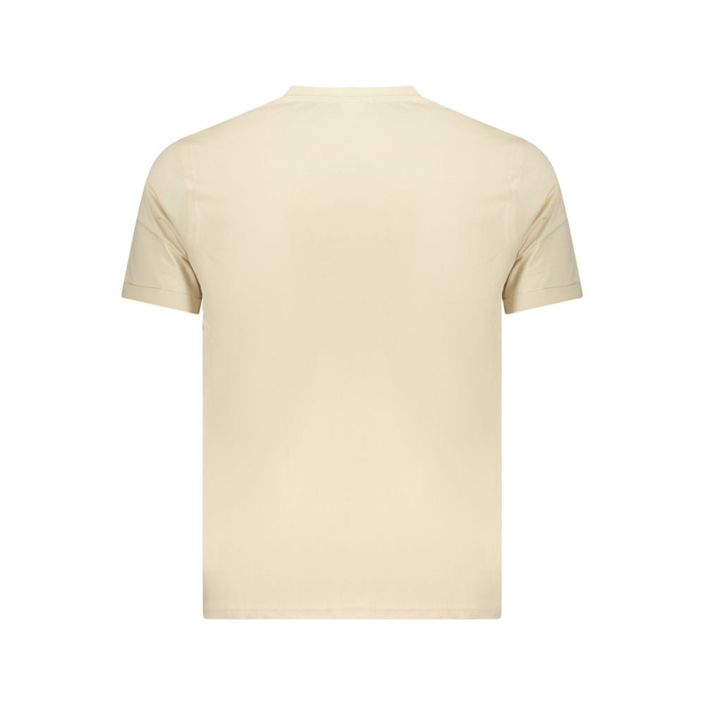 Coveri Moving Beigefarbenes T-Shirt aus Baumwolle