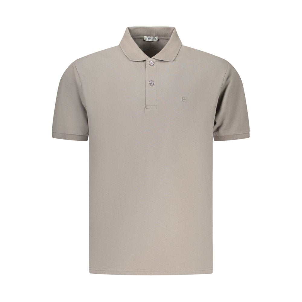 Coveri Moving Graues Herren-Poloshirt aus Baumwolle
