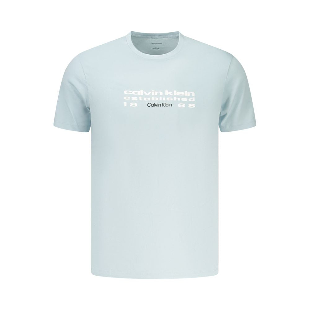 Calvin Klein Azzurro Baumwoll-T-Shirt für Herren