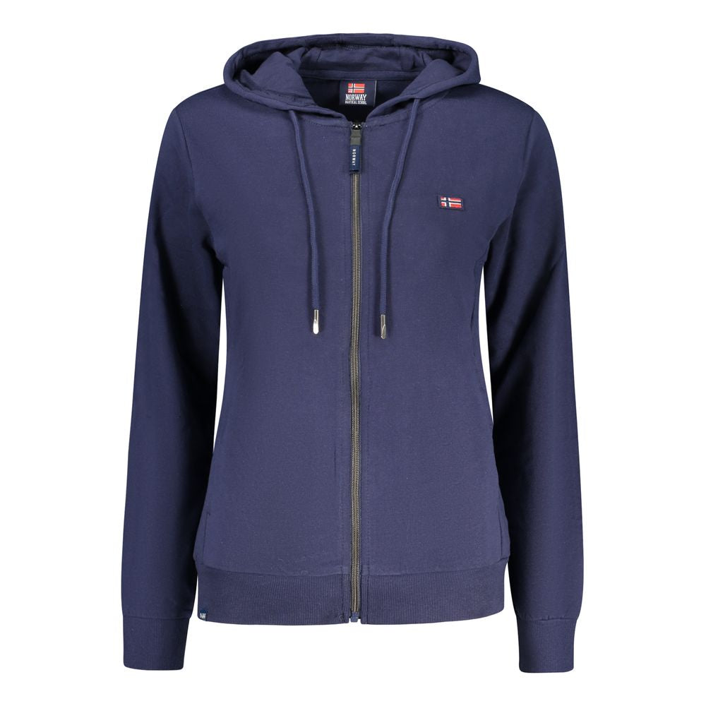 Norway 1963 Blaues Baumwoll-Sweatshirt für Damen