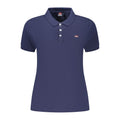 Norway 1963 Damen-Poloshirt aus blauer Baumwolle