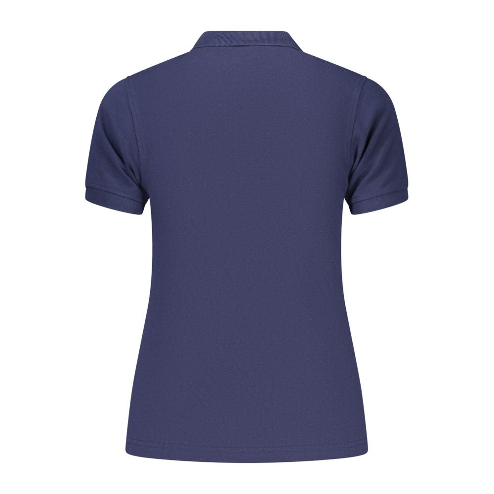 Norway 1963 Damen-Poloshirt aus blauer Baumwolle
