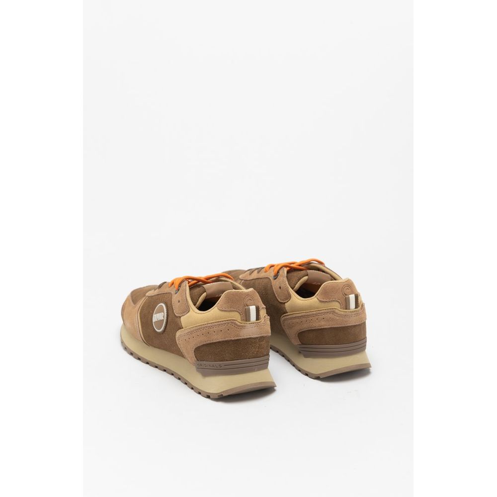 Colmar Braune Leder-Sneakers mit niedrigem Schaft