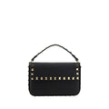 Valentino Garavani Schwarze Bos Taurus Kalbsleder Schultertasche