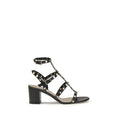 Valentino Garavani Schwarze Bos Taurus Kalbsleder Riemchen-Sandalen