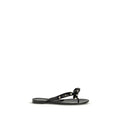 Valentino Garavani Schwarze Flip-Flop-Sandalen aus Baumwolle