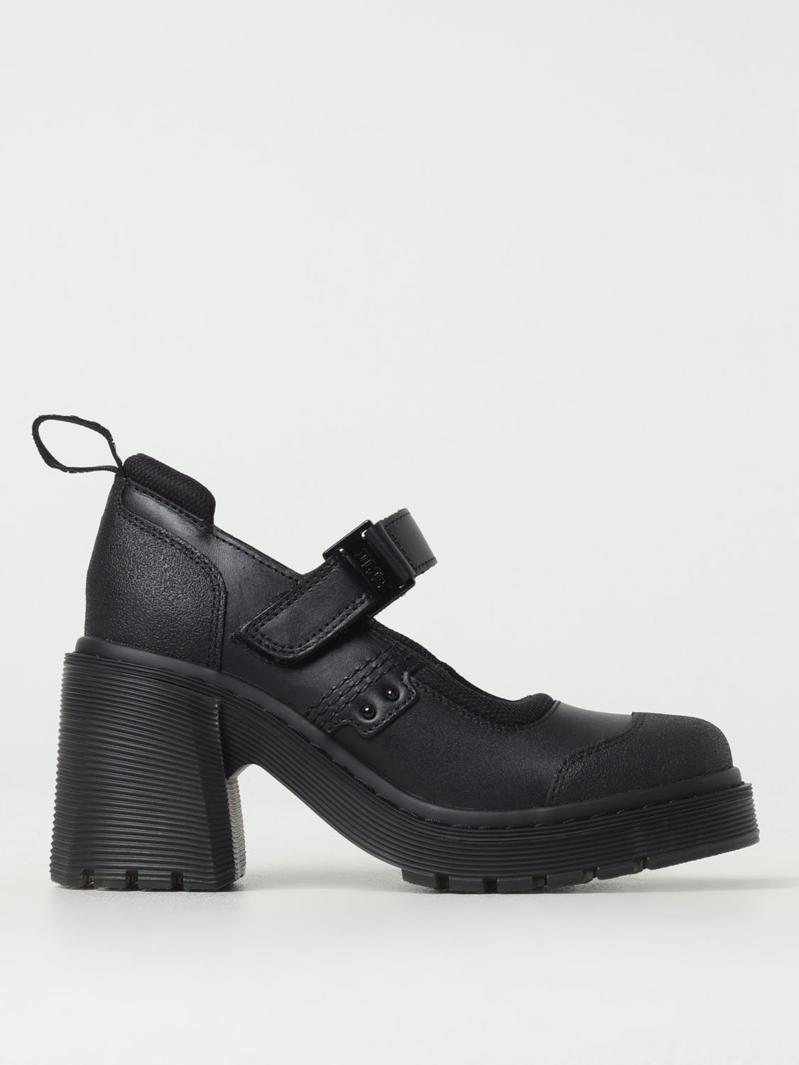 Dr. Martens Schwarze Leder Plateau-Pumps